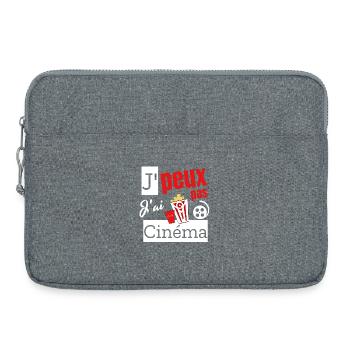Je peux pas j’ai cinéma - Sacoche pour ordinateur portable 15 pouces - gris chiné - Devant