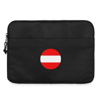 Austria round flag - Laptop bag 15" - black - Front