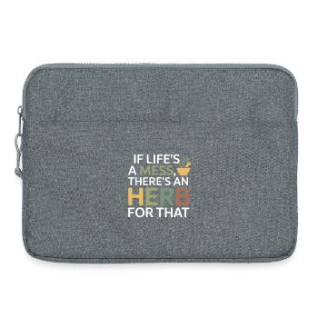 Certified Clinical Botanical Specialist Apparel  - Laptop bag 15" - heather grey - Front