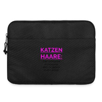 KATZENHAARE - Accessoire das zu jedem Outfit passt - Laptoptasche 15" - Schwarz - Vorne