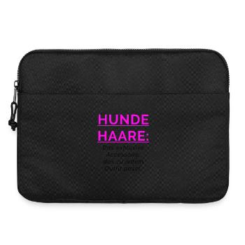 HUNDEHAARE - Accessoire das zu jedem Outfit passt. - Laptoptasche 15" - Schwarz - Vorne