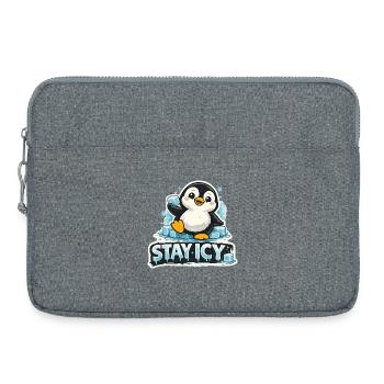 Stay Icy Pinguin - Laptoptasche 15" - Grau meliert - Vorne