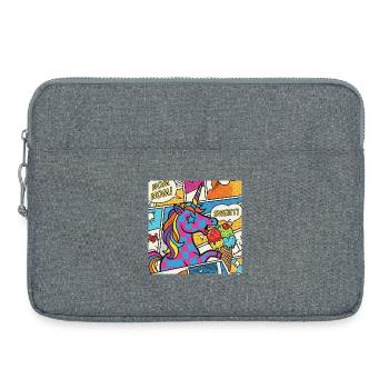 Unicorn Pop Art Delight Rainbow - Laptop bag 15" - heather grey - Front