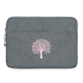 Icon Pink Jumbo Tree Print Silhouette - Laptop bag 15" - heather grey - Front