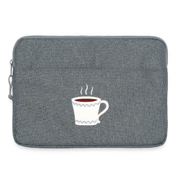 Tasse fumante avec garnitures Blue Wave - Sacoche pour ordinateur portable 15 pouces - gris chiné - Devant
