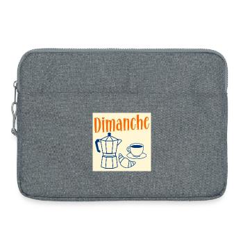 Sonntagskaffee-Croissant - Laptoptasche 15" - Grau meliert - Vorne
