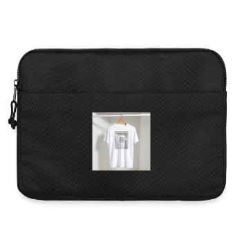 Gerahmtes Spiegel-T-Shirt - Laptoptasche 15" - Schwarz - Vorne