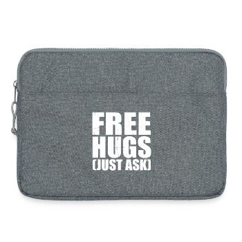 Kostenlose Umarmungen, einfach fragen, gestresste Nachricht - Laptoptasche 15" - Grau meliert - Vorne
