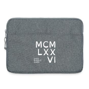 1976_COMPANY_white - Laptop bag 15" - heather grey - Front