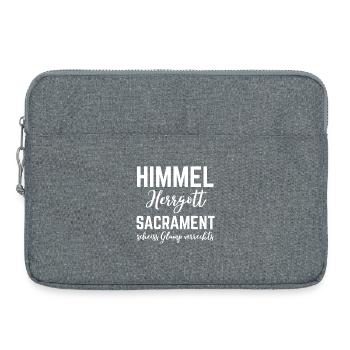 Funny Bavarian Saying Himmel Herrgott Sacrament - Laptop bag 15" - heather grey - Front