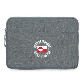 Wir hassen ihn auch – Grönland / Grønland - Laptoptasche 15" - Grau meliert - Vorne