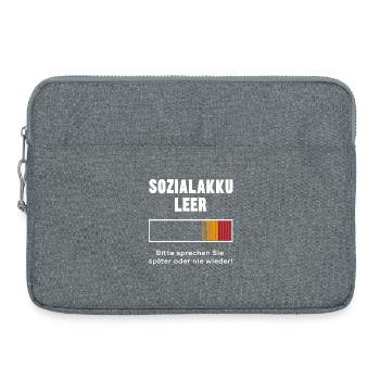 Batterie sociale vide - Conception de la batterie - Sacoche pour ordinateur portable 15 pouces - gris chiné - Devant