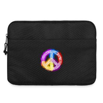 Zentangle Peace Sign - Laptop bag 15" - black - Front