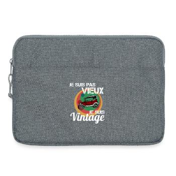 Ich bin kein altes Oldtimer-Auto - Laptoptasche 15" - Grau meliert - Vorne