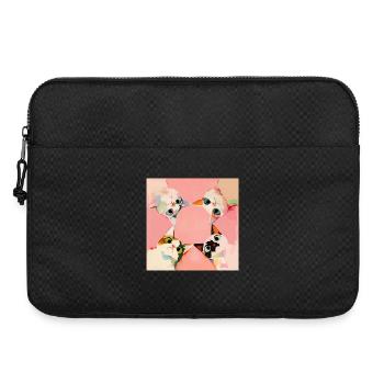 Four cats in a circle | Pastel Kawaii Motif - Laptop bag 15" - black - Front