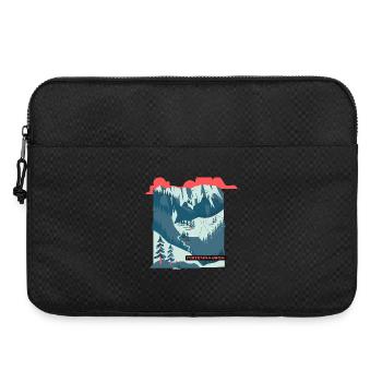 Piste Rush Mountain Landscape Illustration - Laptop bag 15" - black - Front