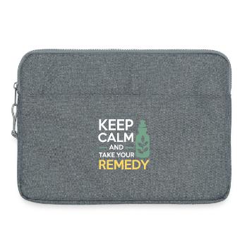 Certified Clinical Remedy Specialist Apparel  - Laptop bag 15" - heather grey - Front