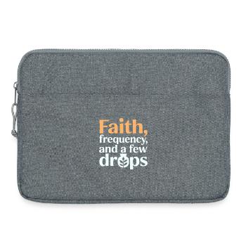 Certified Clinical Frequency Specialist Apparel  - Laptop bag 15" - heather grey - Front