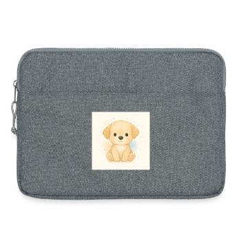 Kindermotiv_Welpen - Laptoptasche 15" - Grau meliert - Vorne