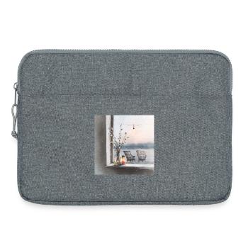 Ein ruhiger Ort am Wasser - Laptoptasche 15" - Grau meliert - Vorne