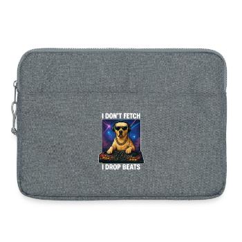 Labrador DJ: I Don't Fetch, I Drop Beats! - Laptop bag 15" - heather grey - Front