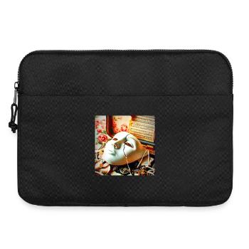 Maskenbruch Retro-Setting - Laptoptasche 15" - Schwarz - Vorne