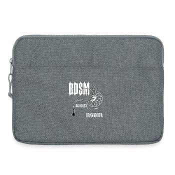 BDSM Gothic Kontrast - Laptoptasche 15" - Grau meliert - Vorne