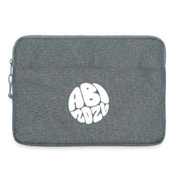 Blob Schrift Kreis Muster - Laptoptasche 15" - Grau meliert - Vorne