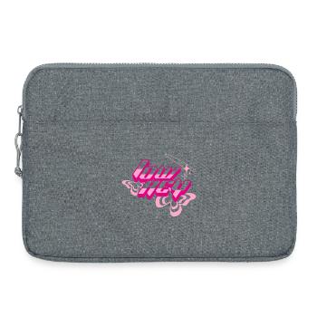 Glam Neon 80s Text - Laptop bag 15" - heather grey - Front