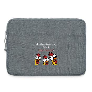 Dealer d’œufs frais : Drôle de phrase : poules - Sacoche pour ordinateur portable 15 pouces - gris chiné - Devant