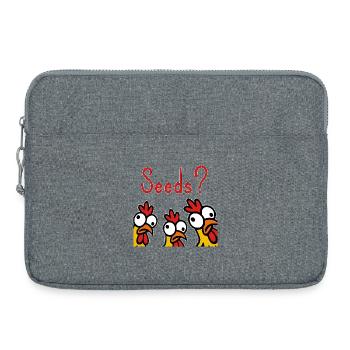 Passe-temps des poulets fous qui mangent des céréales - Sacoche pour ordinateur portable 15 pouces - gris chiné - Devant
