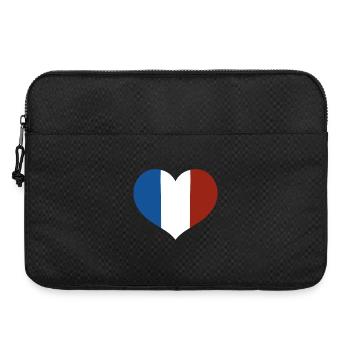 French Flag Heart - Laptop bag 15" - black - Front
