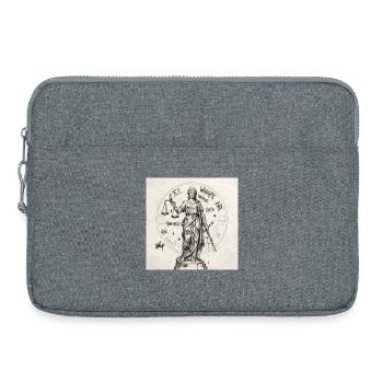 Signe du zodiaque Balance - Sacoche pour ordinateur portable 15 pouces - gris chiné - Devant