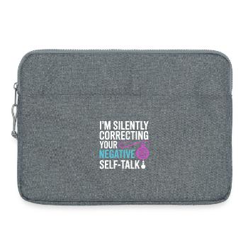 Certified Clinical Cognitive Specialist Apparel  - Laptop bag 15" - heather grey - Front