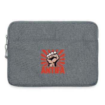 Antifa - Antifascist Merch - Laptop bag 15" - heather grey - Front