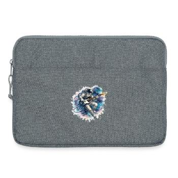 Weltraum-Astronaut mit Bassgitarre - Laptoptasche 15" - Grau meliert - Vorne
