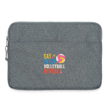 Volleyball Saying Beachvolleyball - Laptop bag 15" - heather grey - Front
