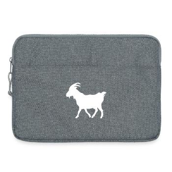 Ziege weiß - Laptoptasche 15" - Grau meliert - Vorne