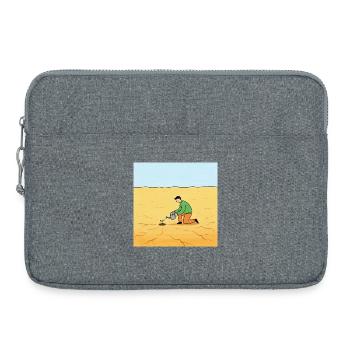 Samen der Hoffnung in der Wüste - Laptoptasche 15" - Grau meliert - Vorne