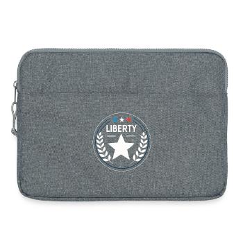 Star and Laurel Freedom Badge - Laptop bag 15" - heather grey - Front