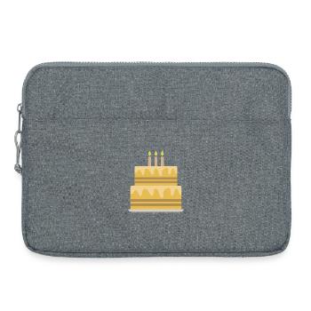 Gâteau d'anniversaire - Sacoche pour ordinateur portable 15 pouces - gris chiné - Devant