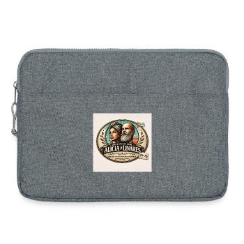 Alicia y Linares Vintage Kuba Logo - Laptoptasche 15" - Grau meliert - Vorne