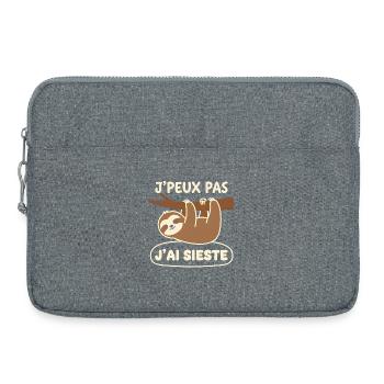 Faultiers Nickerchen - Laptoptasche 15" - Grau meliert - Vorne