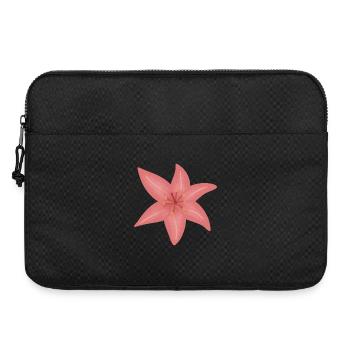 Illustration de fleur de lys rose - Sacoche pour ordinateur portable 15 pouces - noir - Devant