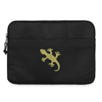 Lime Gecko Silhouette Pattern - Laptop bag 15" - black - Front