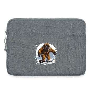 Mastiff Dog Snowboard - Sacoche pour ordinateur portable 15 pouces - gris chiné - Devant