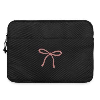 Rosy Ribbon Bow Print - Laptop bag 15" - black - Front