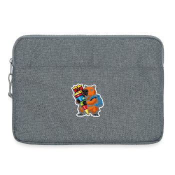 Capybara 1. Schultag | Einschulung Kinder - Laptoptasche 15" - Grau meliert - Vorne