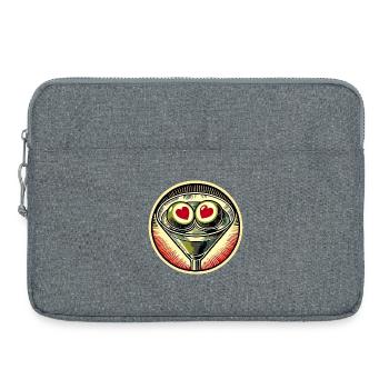 Heart Eyes Martini Retro - Laptop bag 15" - heather grey - Front