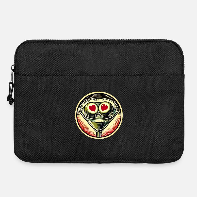 Martini Heart Eyes Rétro - Sacoche pour ordinateur portable 15 pouces - noir